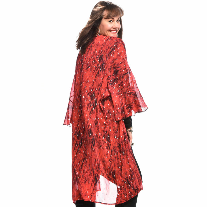 Ruffled Sleeve Kimono