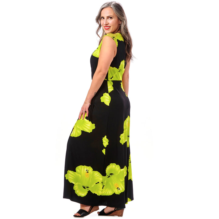 High Slit Maxi Wrap Dress