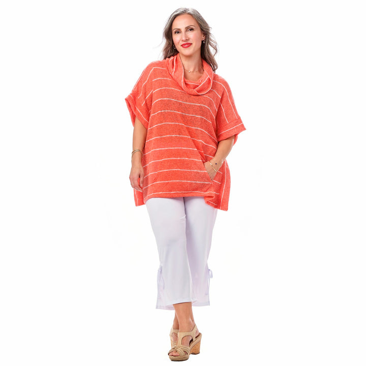 Mesh Relaxed Cowl Shirt