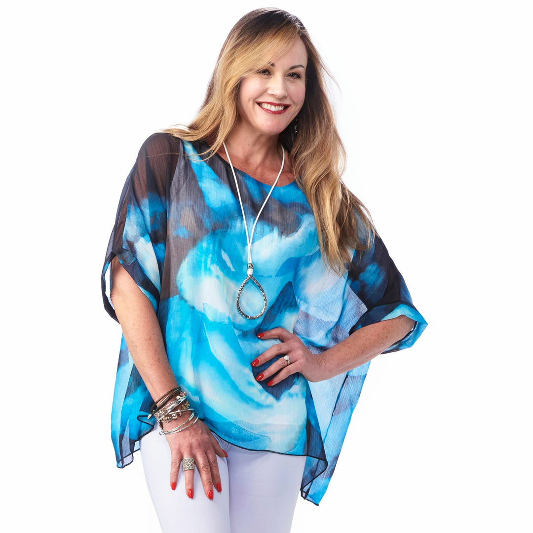 Chiffon Lined Overlay Top