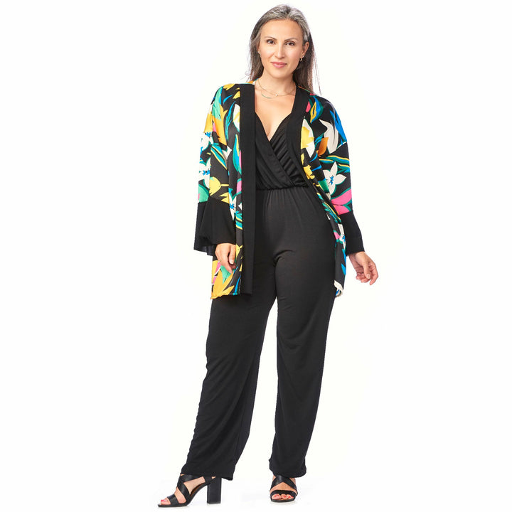 V-Neck Pocketed Jumpsuit
