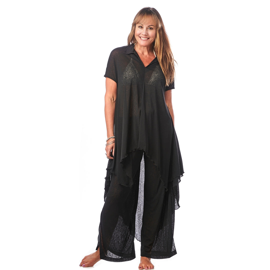 Summer Shirt Collar Tunic