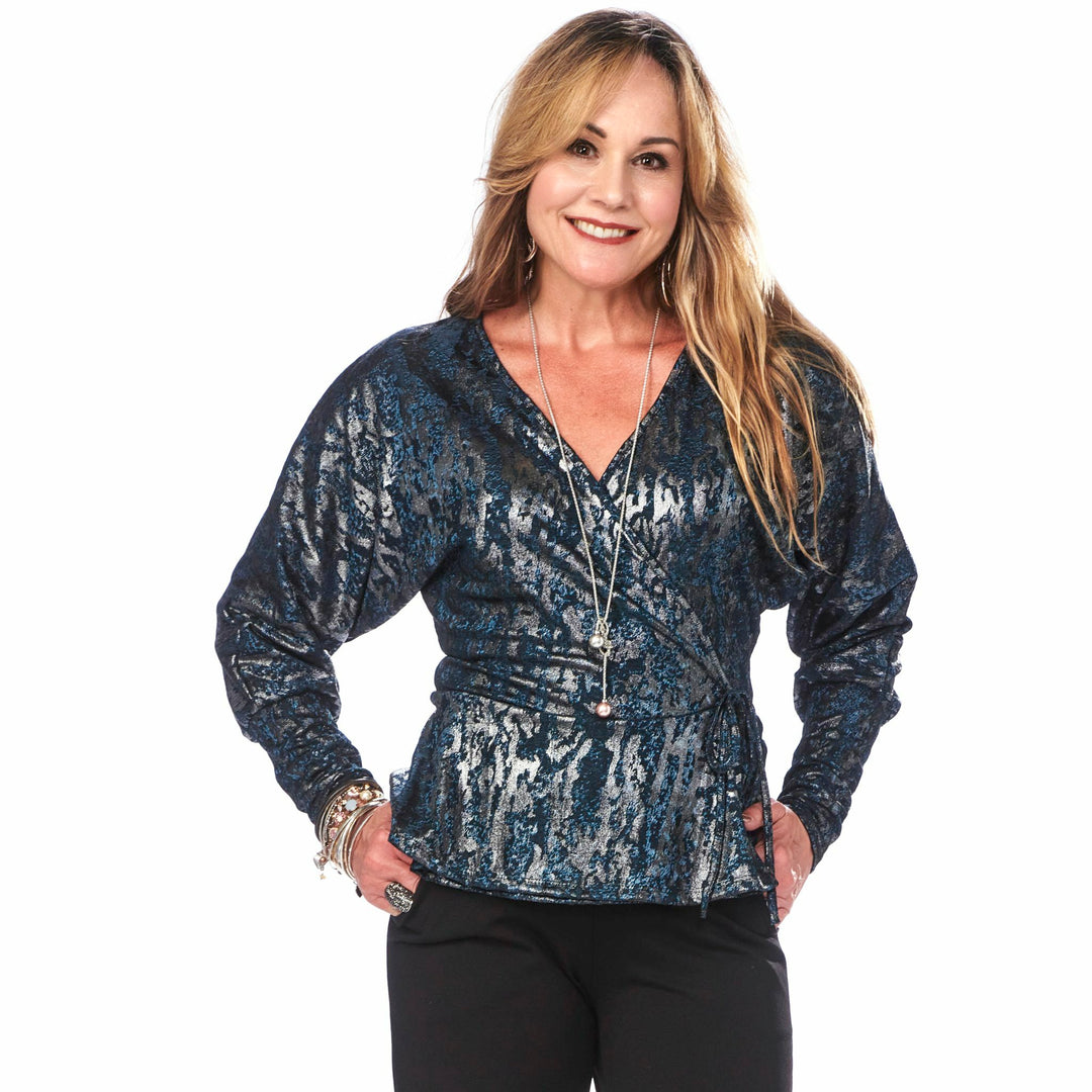 Sleeved Crossover Top