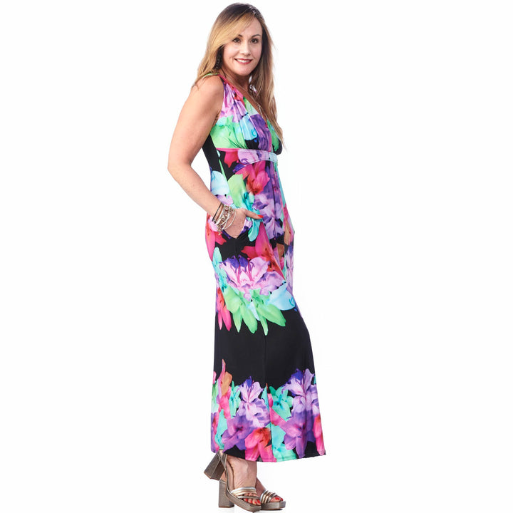 Pocketed Maxi Empire Dress